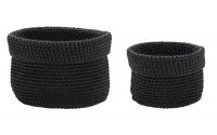 diaqua Strickkorb 2er Set, Schwarz
