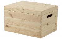 Holz Zollhaus Stapelbox mit Deckel, Natur