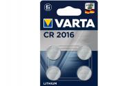 VARTA Knopfzelle CR2016, 3V, 4er Blister