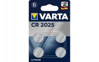 VARTA Knopfzelle CR2025, 3V, 4er Blister