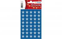 Herma Weihnachtssticker Sterne silber 13 mm