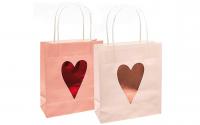 Rico Papiertüte Herzen rosa