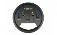 Delock Tisch-Hub 3 Port USB 3.0+ HD-Audio