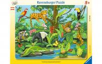 Puzzle Tiere im Regenwald
