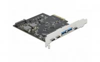Delock PCIe 3x USB-Typ-C, 2x USB-A