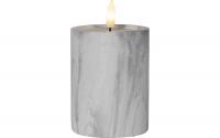 Star Trading LED Pillar Kerze Flame Marble