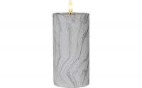 Star Trading LED Pillar Kerze Flame Marble