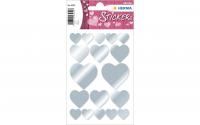 Herma Sticker Herzen Silber