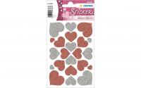 Herma Sticker Herzen Glittery