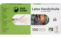 Fair Zone Einweg Latex Handschuhe M weiss