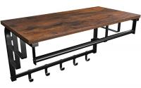 Vasagle Wandregal aus Holz und Metall,Braun