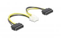 Delock 2x SATA 15Pin - 8 Pin EPS Stecker