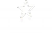 STT LED Dekoration 3D Star Argento 38cm