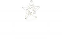 STT LED 3D Double Star Argento 38cm
