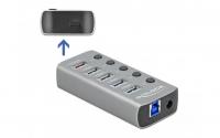 Delock externer USB 3.0 Hub 4-Ports, PD