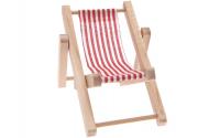 Rico Mini-Möbel Liegestuhl rot/weiss