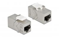 Delock Keystone Modul Cat.6A, Silber/Weiss