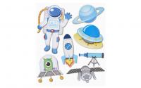Hobbyfun XXL-Sticker 3D Raumfahr