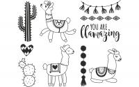 Heyda Motivstempel-Set Lama