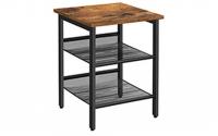 Vasagle Beistelltisch, Schwarz-Braun, Stahl