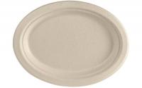Biopak Teller oval Braun 26 cm