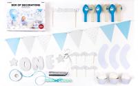 Partydeco Decorat. Set 1st Birthday silber
