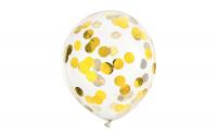 Partydeco Ballon Konfetti rund gold