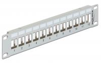 Delock 12-Port 10 Patchpanel, metall