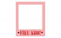 Partydeco Selfie Bilderrahmen Free Kiss
