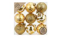 Inge Weihnachtskugel, Gold-Mix, 9 Stk.