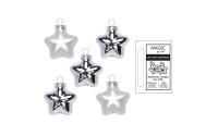 Inge Weihnachtskugel Stern, silber, 8 Stk.