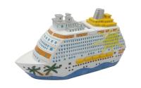 Spardose Kreuzfahrtschiff bunt aus Poly