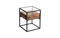 Vasagle Beistelltisch aus Holz und Glas
