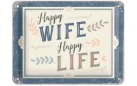 Nostalgic Art Schild Happy Wife Happy Life