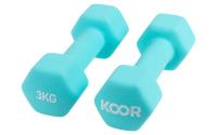 KOOR Kurzhantel 3 kg blau