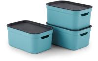 Rotho 3er-Set Dekoboxen blau A5 JIVE