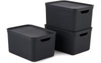 Rotho 3er-Set Dekoboxen black A4 JIVE