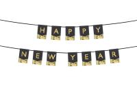 Partydeco Girlande Happy New Year Fahnen