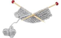 Hobbyfun Mini-Utensilien Strickzeug grau
