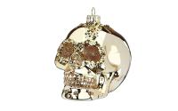 Inge Weihnachtskugel Totenkopf, Gold