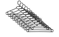 FTM Kleiderbügel schwarz 10er Pack