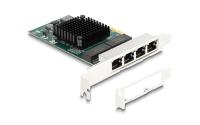 Delock PCI-Express x1 Karte 4xRJ45 Gigabit
