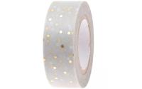 Rico Washi Tape Punkte, grau-gold
