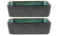 BITZ Schale rechteckig 19cm Schwarz/Grün