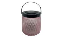 Dameco LED Solar Windlicht pink