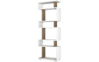 Woody Fashion Bücherregal Blok Weiss/Waln.