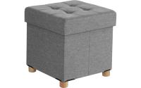 Songmics Hocker mit Stauraum, Hellgrau