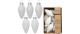 Inge Weihnachtskugel Pure White Zapfen,12St