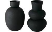 Boltze Vase Maynar, 2er-Set Schwarz