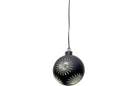 Dameco LED Glas Kugel Hänger D:10cm schwarz